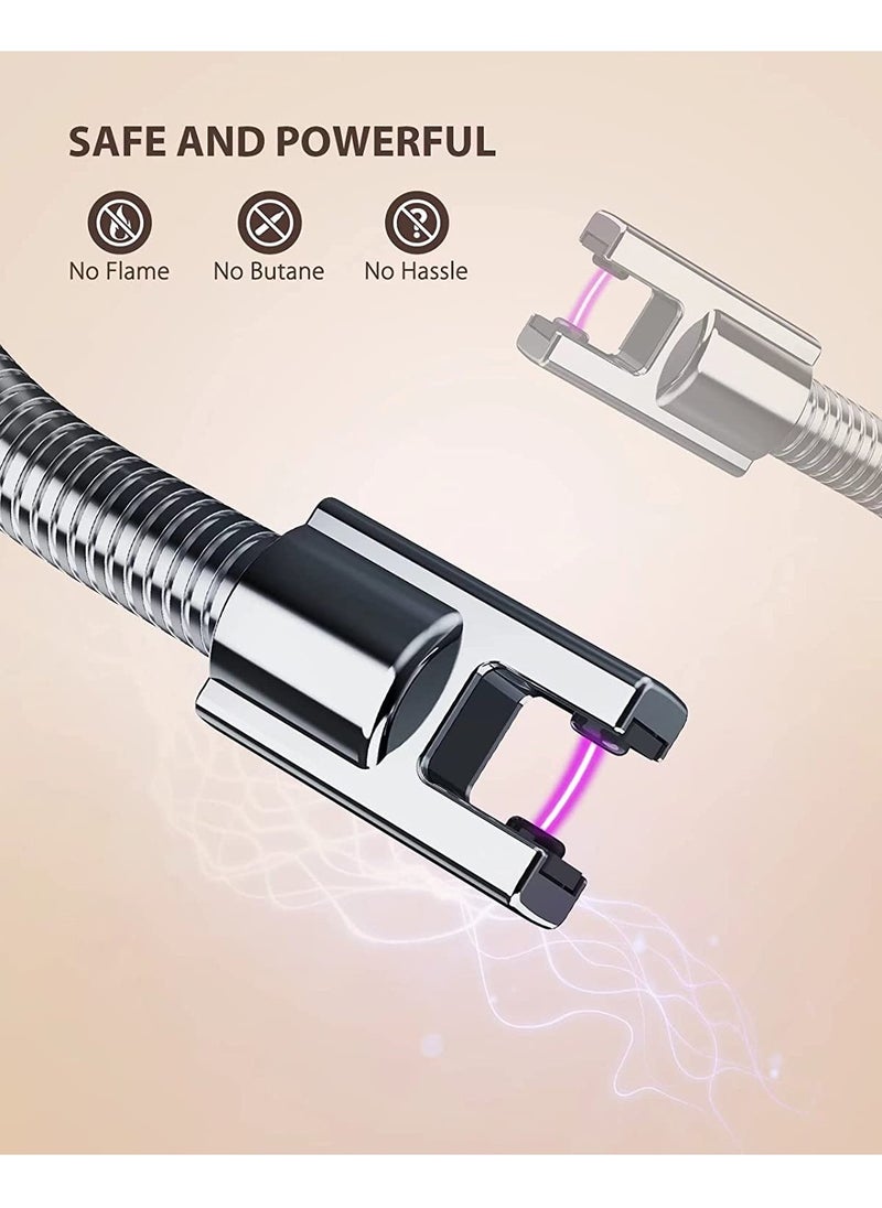 SKY-TOUCH - Arc Lighter, Flameless Electronic Lighter with LED Battery Indicator, Rechargeable USB Lighter, Wind & Weatherproof Lighter for Kitchen, Barbecue, Candles, Gas Stove - Image 1