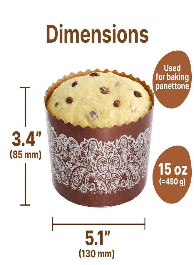 BIOL 15 oz Easter Bread Paper Molds for Baking 450 gr Large Panettone Paper Mold - 12 Pack Non Stick Kulich Paska Form (15oz) - Image 4