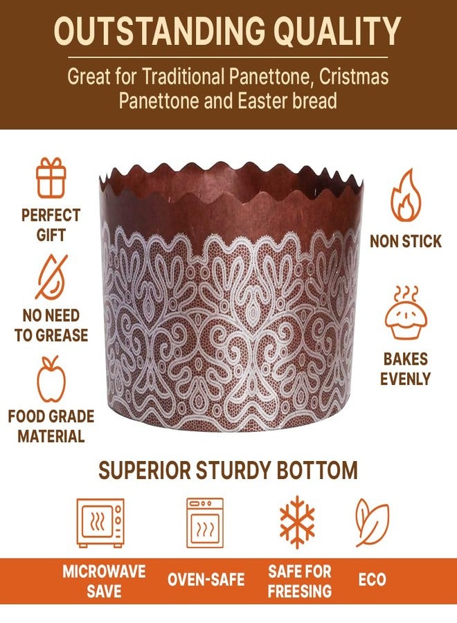 BIOL 15 oz Easter Bread Paper Molds for Baking 450 gr Large Panettone Paper Mold - 12 Pack Non Stick Kulich Paska Form (15oz) - Image 2