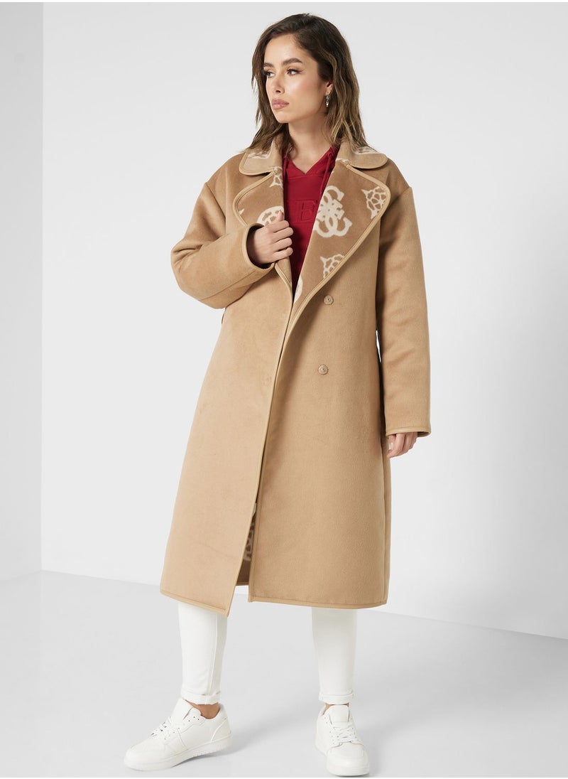 GUESS - Belted Logo Printed Jacket - Image 1