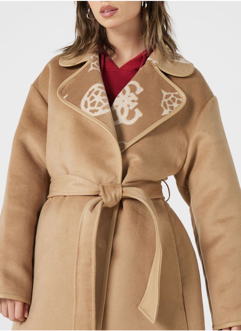 GUESS - Belted Logo Printed Jacket - Image 1