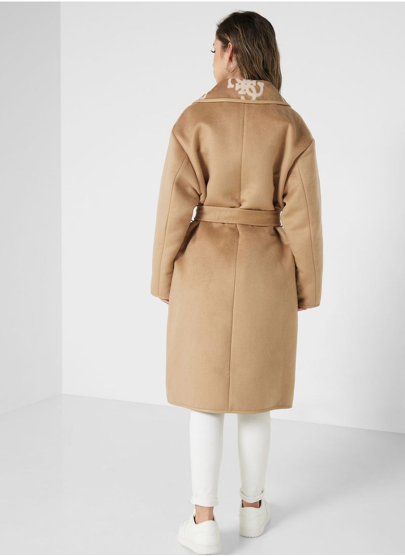 GUESS - Belted Logo Printed Jacket - Image 1
