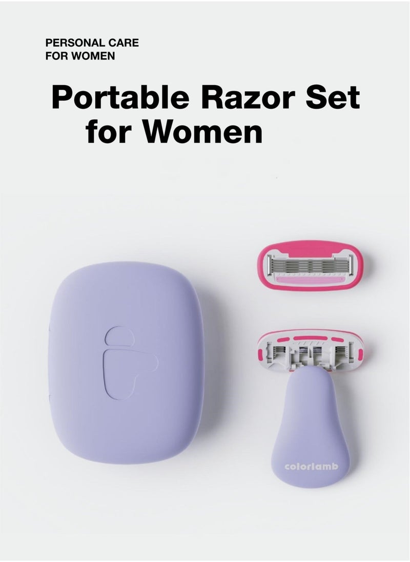 colorlamb Mini Razors, Travel Razors For Women, Womens Razors For Shaving, Hair Removal Blade With Case For Body, Armpit And Bikini  - Image 3