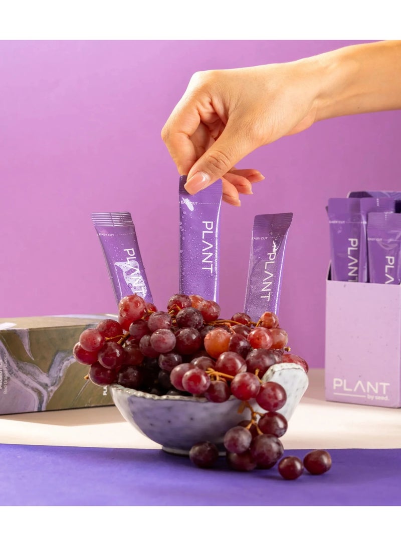 PLANT Probiotics Collagen Red Grape Flavor- 15 Jelly Sachets - Image 2