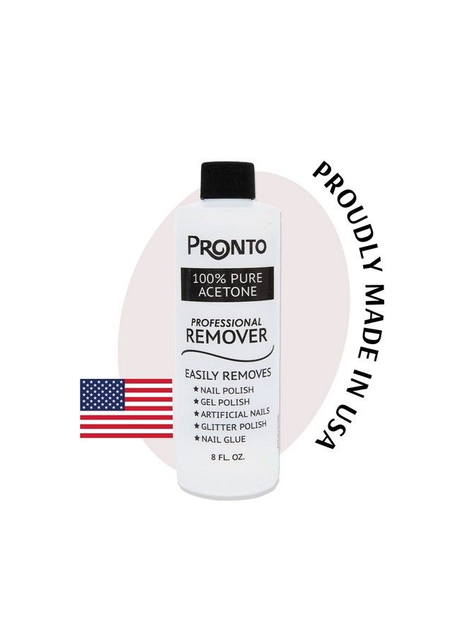 PRONTO 100% Acetone Gel Nail Polish Remover Gel Polish Remover For Nails | Acetone Nail Polish Remover & Gel Remover For Nails For Removal Of Glue Gel Acrylic & Dip | Gel Nail Remover 8 Fl Oz - Image 5