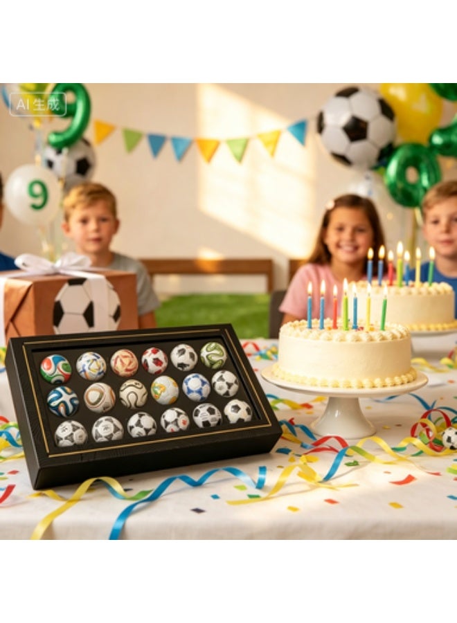 Mini Soccer Ball Gift Set, Decorative Football Collectibles, Classic Match Ball Designs in Premium Display Box - Image 4
