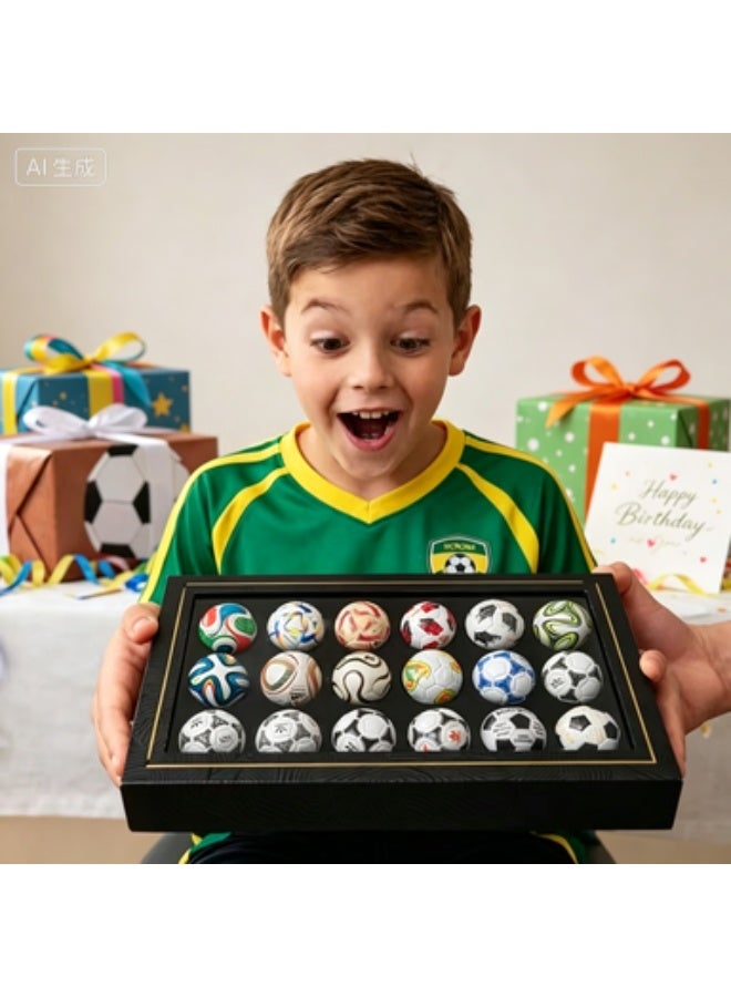 Mini Soccer Ball Gift Set, Decorative Football Collectibles, Classic Match Ball Designs in Premium Display Box - Image 5