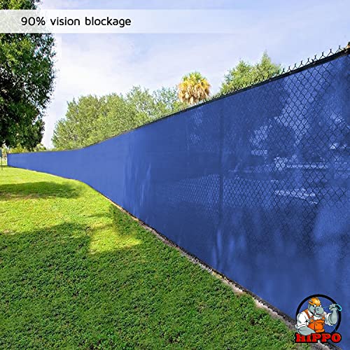 HIPPO - Privacy Screen Fence Heavy Duty Shade Net with Polyester Band, Brass Eyelets & Tie Cords (Royal Blue, 1 mt X 4 mt) - Image 2