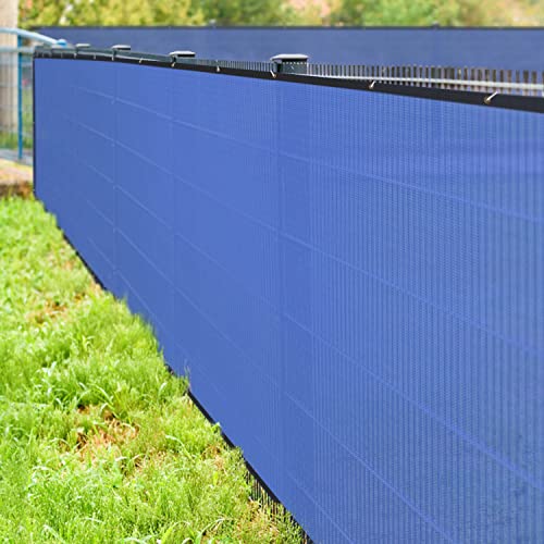 HIPPO - Privacy Screen Fence Heavy Duty Shade Net with Polyester Band, Brass Eyelets & Tie Cords (Royal Blue, 1 mt X 4 mt) - Image 1