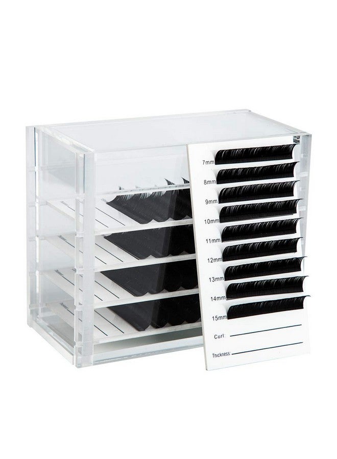 Sisiter Acrylic 5 Layers Clear Eyelash Storage Box Makeup Display Container Eyelashes Holder Case Grafting Eyelash Transparent Box Extension Tool - Image 2
