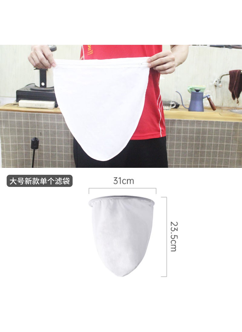 Generic - Hong Kong Style Milk Tea Juice Bag Filtering Fabric Coffee Tea Leach Bag Filter Net For Soy Milk Separation Large single filter bag - Image 1