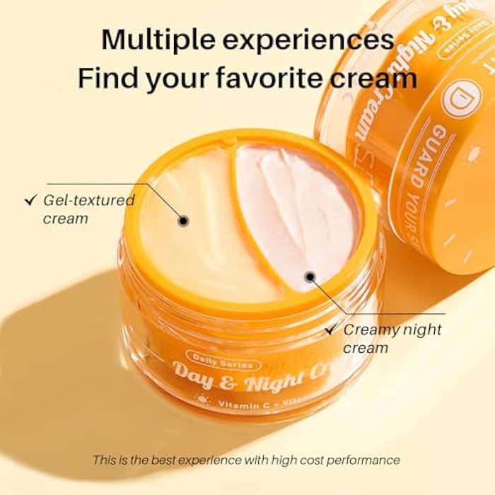 SPODARE Day/Night Cream Set, Anti-Wrinkle Hydrating Day Gel with Vitamin C, Firming Renewal Night Cream with Vitamin A, 2-in-1 Anti-Aging Duo for All Skin Types, 2 * 1.7 Fl Oz - Image 2
