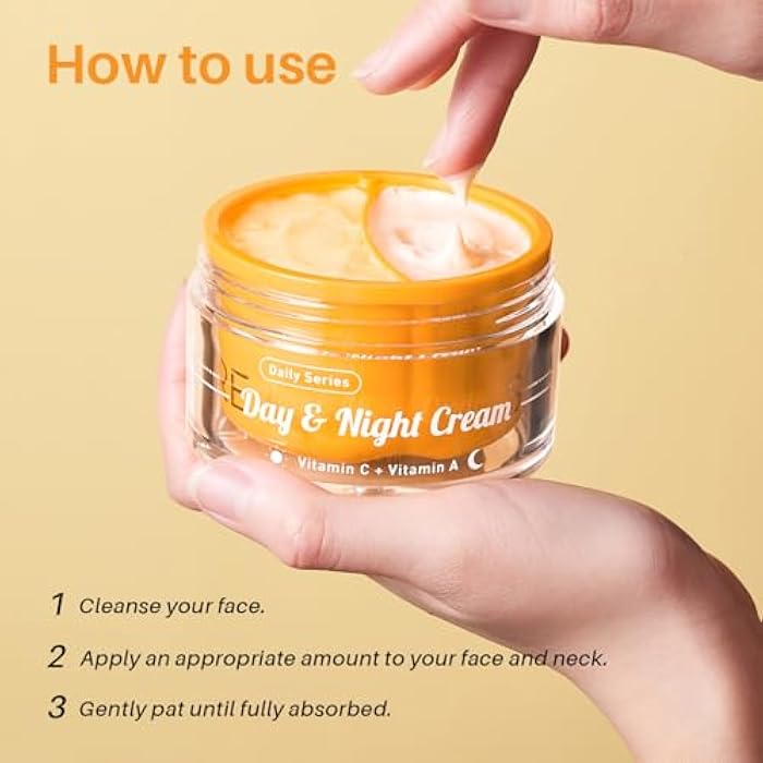 SPODARE Day/Night Cream Set, Anti-Wrinkle Hydrating Day Gel with Vitamin C, Firming Renewal Night Cream with Vitamin A, 2-in-1 Anti-Aging Duo for All Skin Types, 2 * 1.7 Fl Oz - Image 5