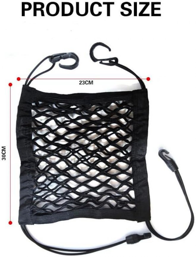 Pet Dog Car Barrier for Chevy Silverado 2019-2026, Seat Mesh Organizer Dual-Layer 4-Way Stretch Net Backseat Heavy Duty High Load-Bearing - Image 2