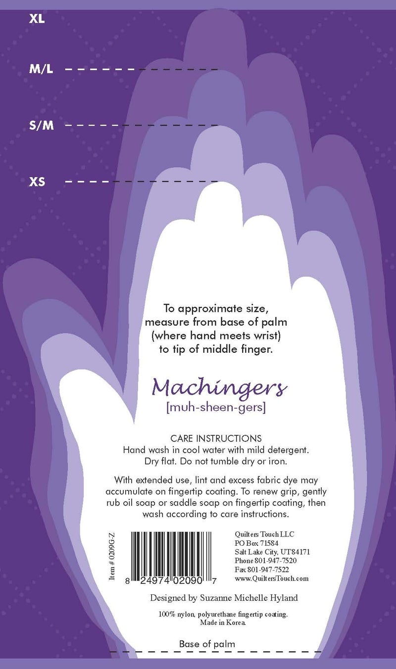 Machingers Quilting Support Gloves for Free-Motion Sewing, by Quilter’s Touch (Extra Small) - Image 2
