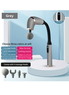 Generic Massage Gun with Extended Handle Revolutionary U-shaped Back Massager for Pain Relief Deep Tissue Body Massager for Neck, Shoulders and Legs(Gray)  - Image 2