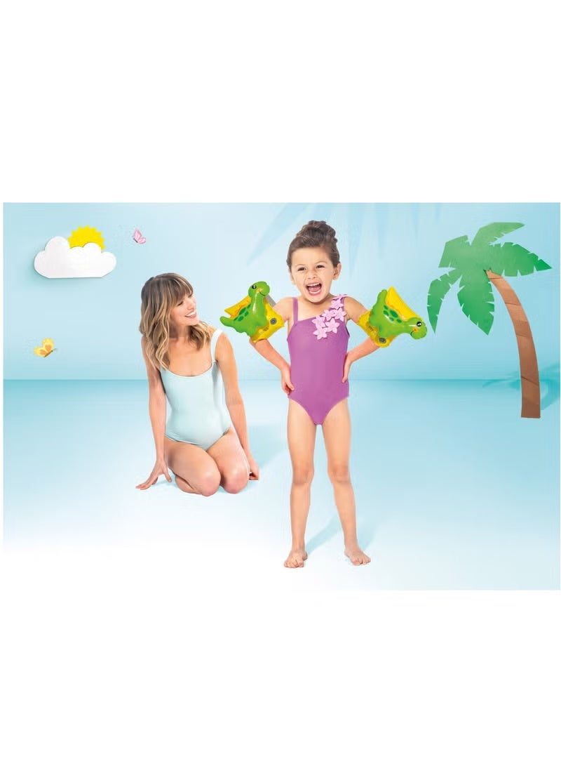 انتكس عوامات ذراع قابلة للنفخ على شكل ديناصور للسباحة بثقة - Image 5