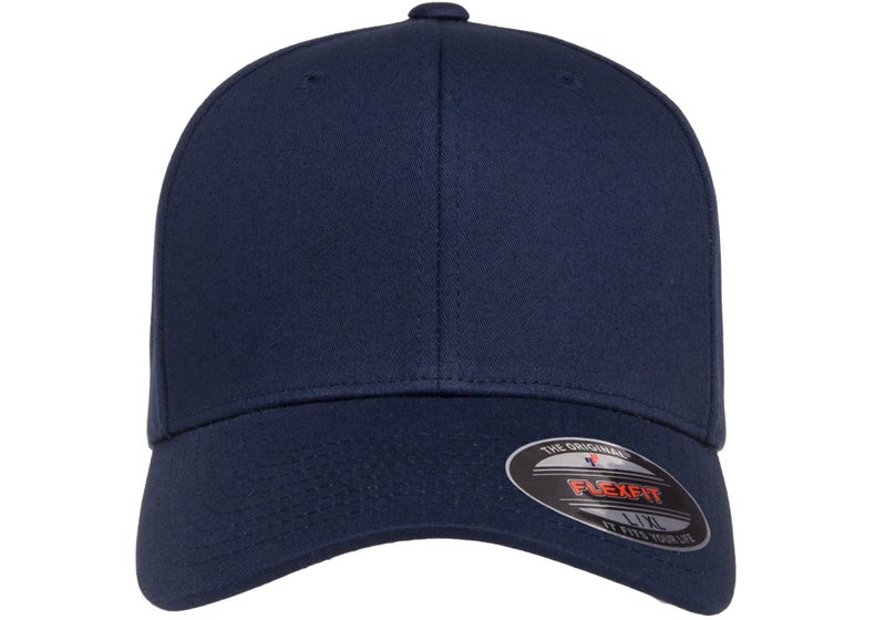 Flexfit/Yupoong Cotton Twill Fitted Cap (XX-Large, Navy) - Image 2