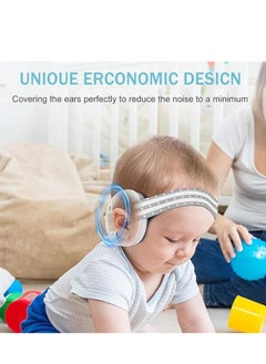 Rightsure Baby Soundproof Earmuffs, 2 In 1 Baby Head-Mounted Ear Defenders, Baby Ear Protection Noise Cancelling Headphones, for 3-24 Months Baby and Toddler Sleeping Studying  - Image 5