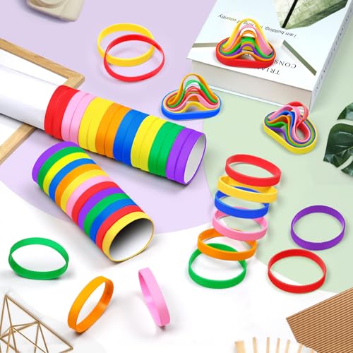 LVNRIDS 25 PCS Purple Silicone Elastic Wristbands Bracelet Blank Rubber Wrist bands Bracelets Sports Bulk for men women - Image 2