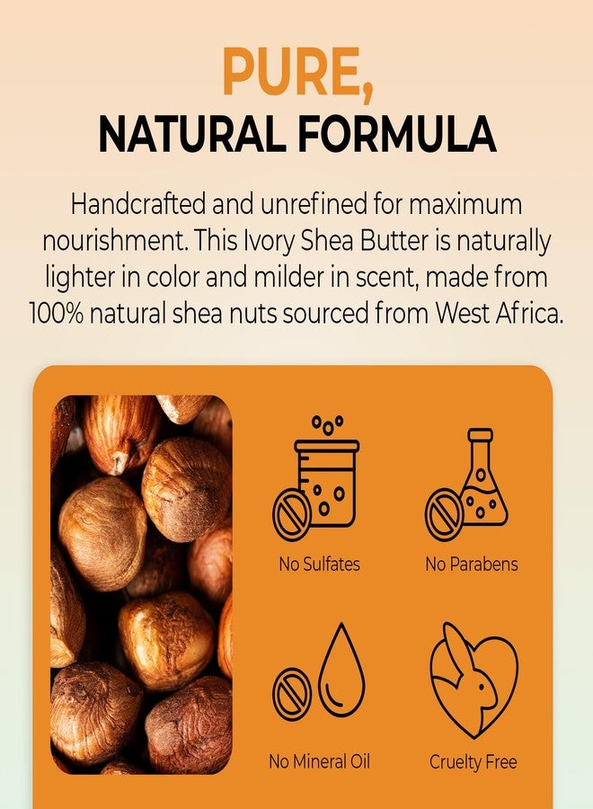 را كوزماتكس زبدة الشيا النقية 100% من RA COSMETICS، لون عاجي - 8 أونصة | زبدة جسم طبيعية ونقية 100% لبشرة مشرقة | مرطب فائق الترطيب للبشرة الجافة، وعلامات التمدد، والتجاعيد، والعيوب - مصدرها غانا - Image 3