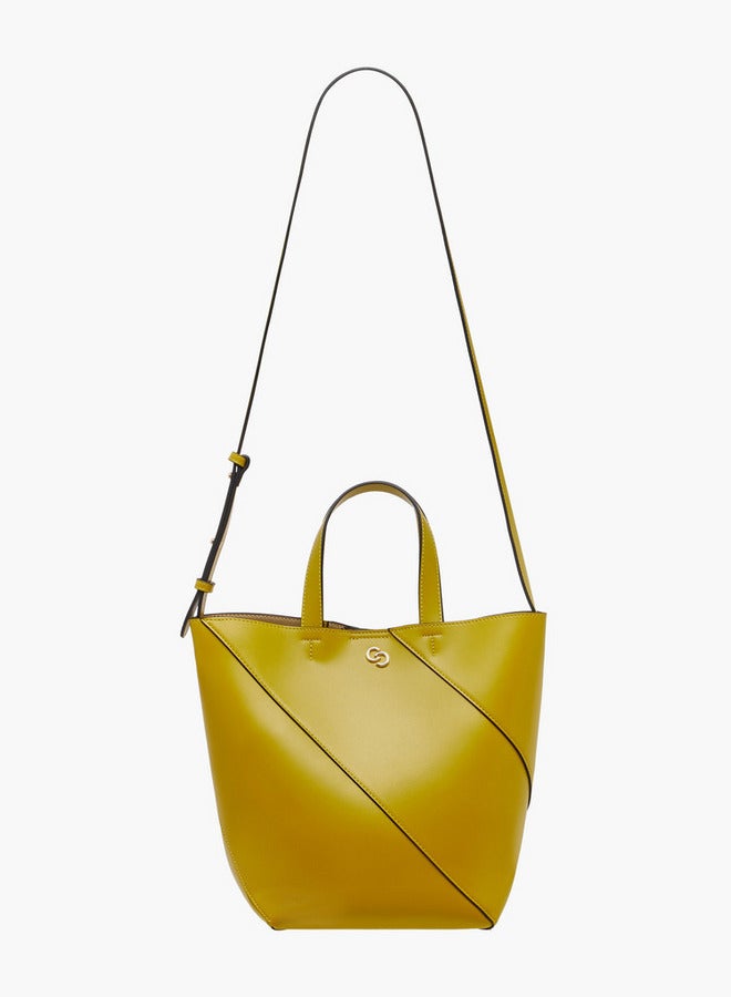 Celeste Panelled Tote Bag with Double Handle and Pouch  - Image 3