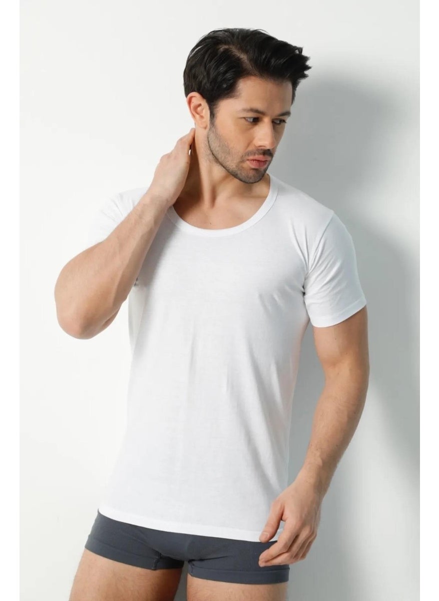 Saran Men's Combed Cotton 100% Cotton Crew Neck Undershirt 3006 - 3 Pieces  - Image 3