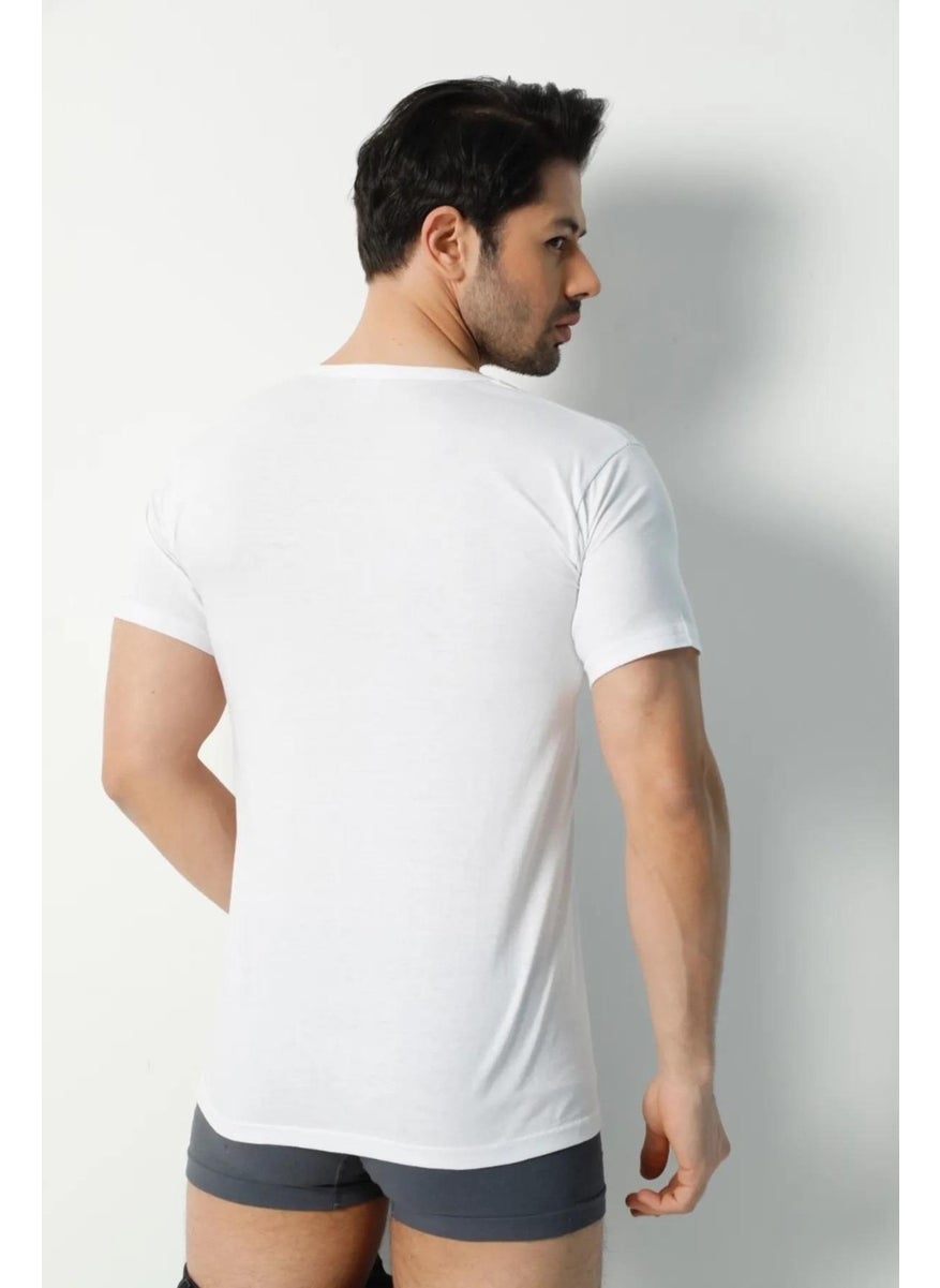 Saran Men's Combed Cotton 100% Cotton Crew Neck Undershirt 3006 - 3 Pieces  - Image 2