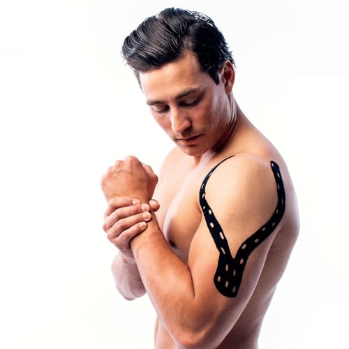 CURETAPE® Punch Black | Perforated Kinesiology Tape | More Stretch & Ventilation| k Tape for Joint, Knee, Ankle & Shoulder Pain | Kinesiology Tape for Physical Therapy | Waterproof Medical Tape - Image 4