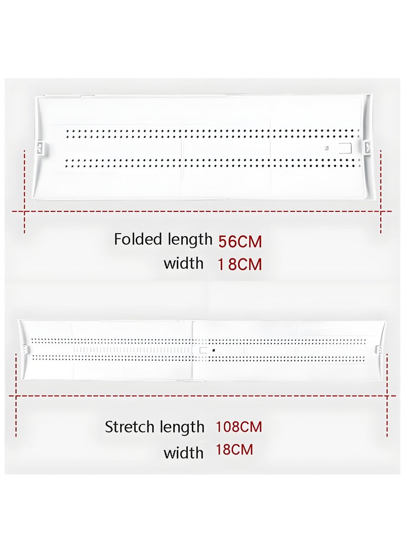 Laravel Adjustable Airflow Deflector for Split A/C Anti Direct Wind Deflector Adjustable Size to Fit Sizes 56 to 108 cm Adjustable Without Punching - Image 5