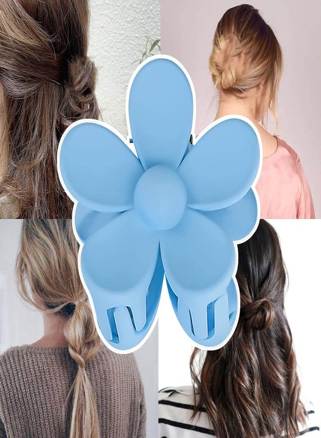 Bilkeru 8 Pcs Non Slip Matte Flower Hair Clips Large Cute Hair Clip Daisy Hair Claw Clips Hair Accessories for Women Girls Thick Hair Big Hair Clips (8 Colors) - Image 4