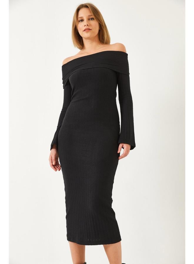 جينجر فستان ضيق مكشوف الكتفين - Image 4