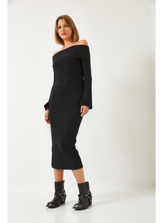 جينجر فستان ضيق مكشوف الكتفين - Image 3