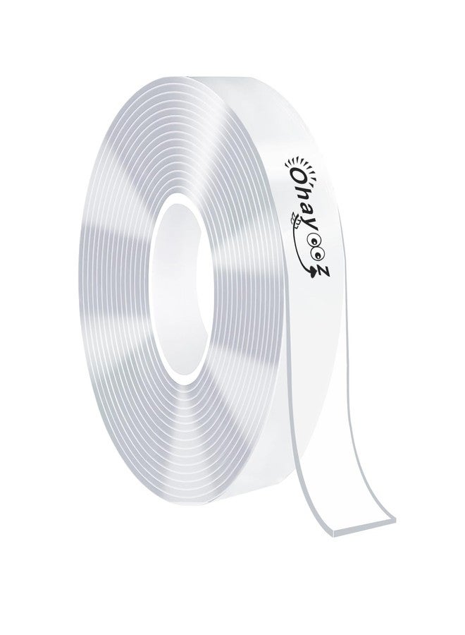 Ohayooz Extra Strong Double Sided Tape Heavy Duty Removable 10FT, Clear Sticky Adhesive Nano Tape Tough Washable Waterproof Mounting Tape for Hanging Picture, Poster, Carpet, Photo Deco - Image 1