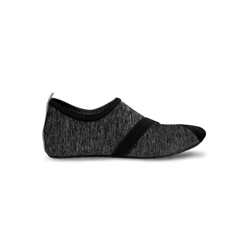 FITKICKS Original Women's Foldable Active Lifestyle Minimalist Footwear Barefoot Yoga Sporty Water Shoes - Heathered Black/Black, Large - Image 1