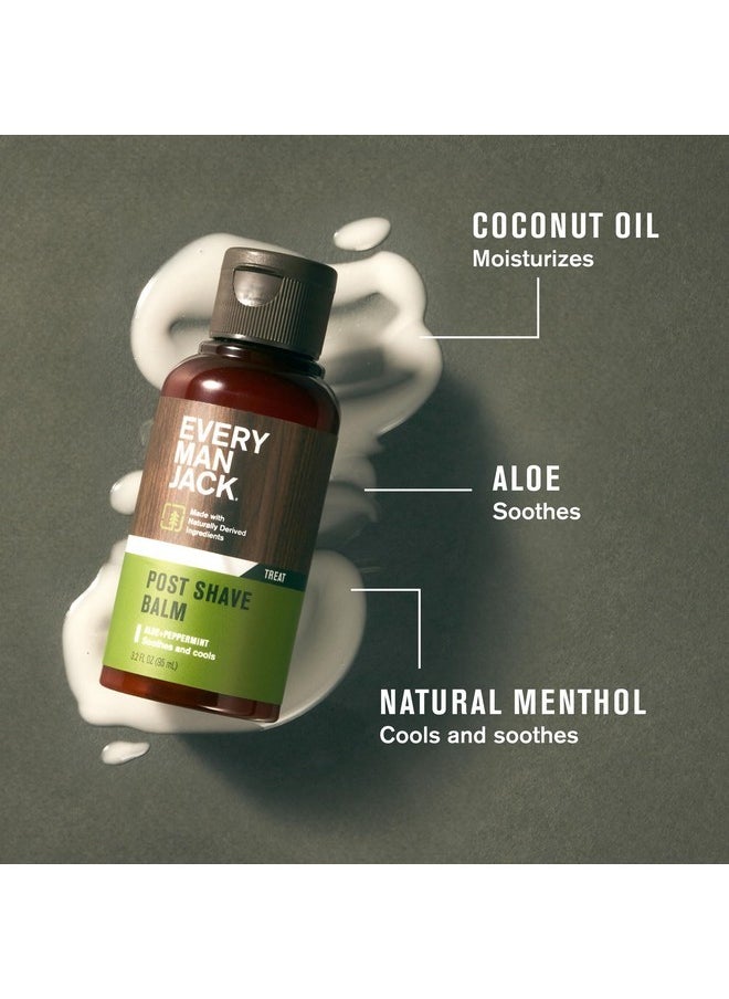 Every Man Jack - Men'S Post Shave Balm - Calms Irritation, Cools Skin, Hydrates, Absorbs Fast - Made With Naturally Derived Ingredients Like Coconut Oil, Aloe Vera, Natural Menthol - 3.2Oz - 2 Pack - Image 1