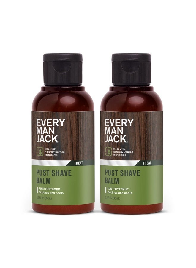 Every Man Jack - Men'S Post Shave Balm - Calms Irritation, Cools Skin, Hydrates, Absorbs Fast - Made With Naturally Derived Ingredients Like Coconut Oil, Aloe Vera, Natural Menthol - 3.2Oz - 2 Pack - Image 1