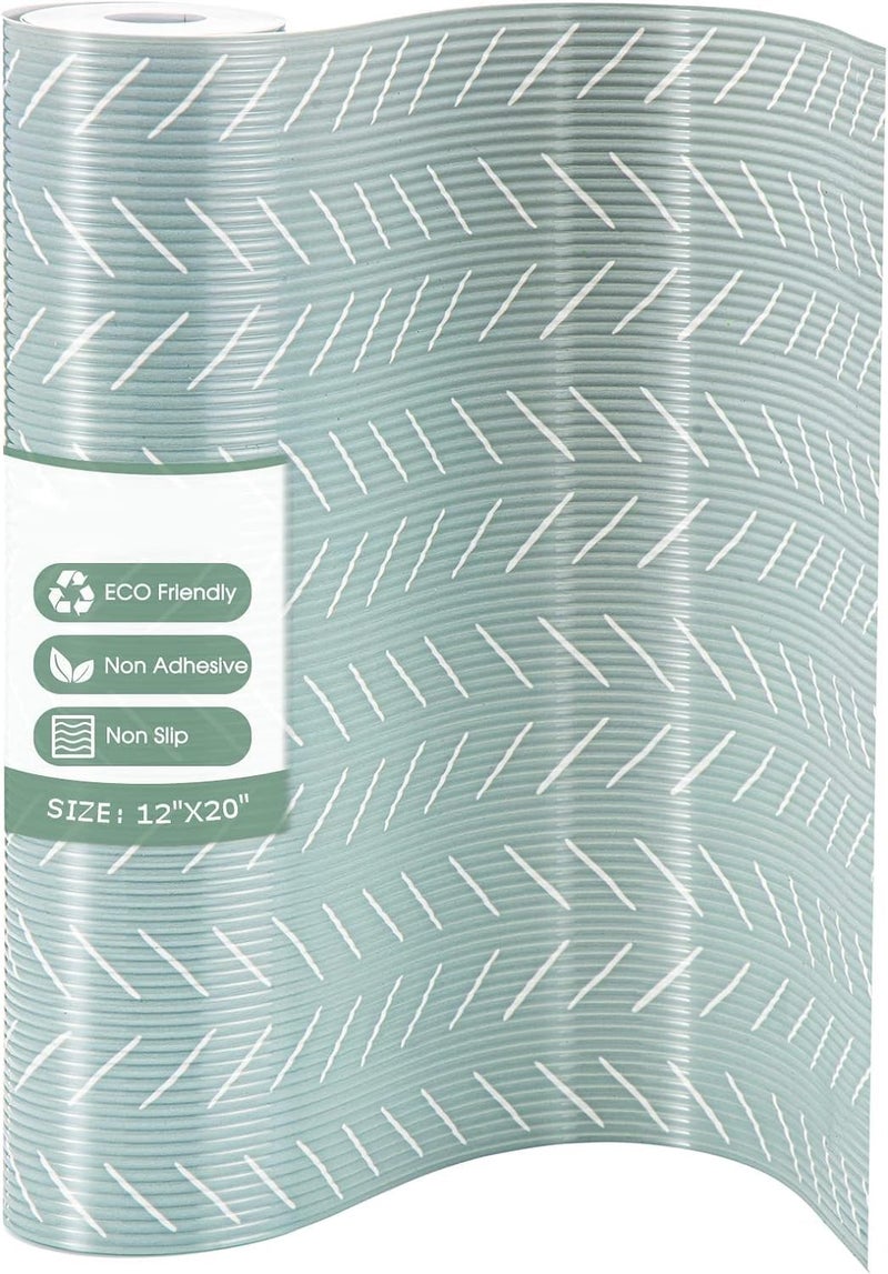 Ash  Roh Ash & Roh Kitchen Cabinet Drawer Liner Desk Shelf Pad PVC Anti Slip Drawer for Bedroom Wardrobe Cabinet and Kitchen Place Liner (45 CM x 100 CM, Green Leaf) - Image 1