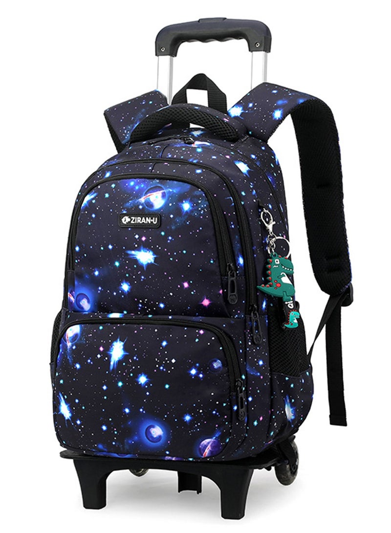 CityRiya-Long Rolling Backpack Travel Trolly BookBag School Wheeled Backpack for Boys Girls Kids Luggage School Bag with Wheels Trolley Backpack - Image 1