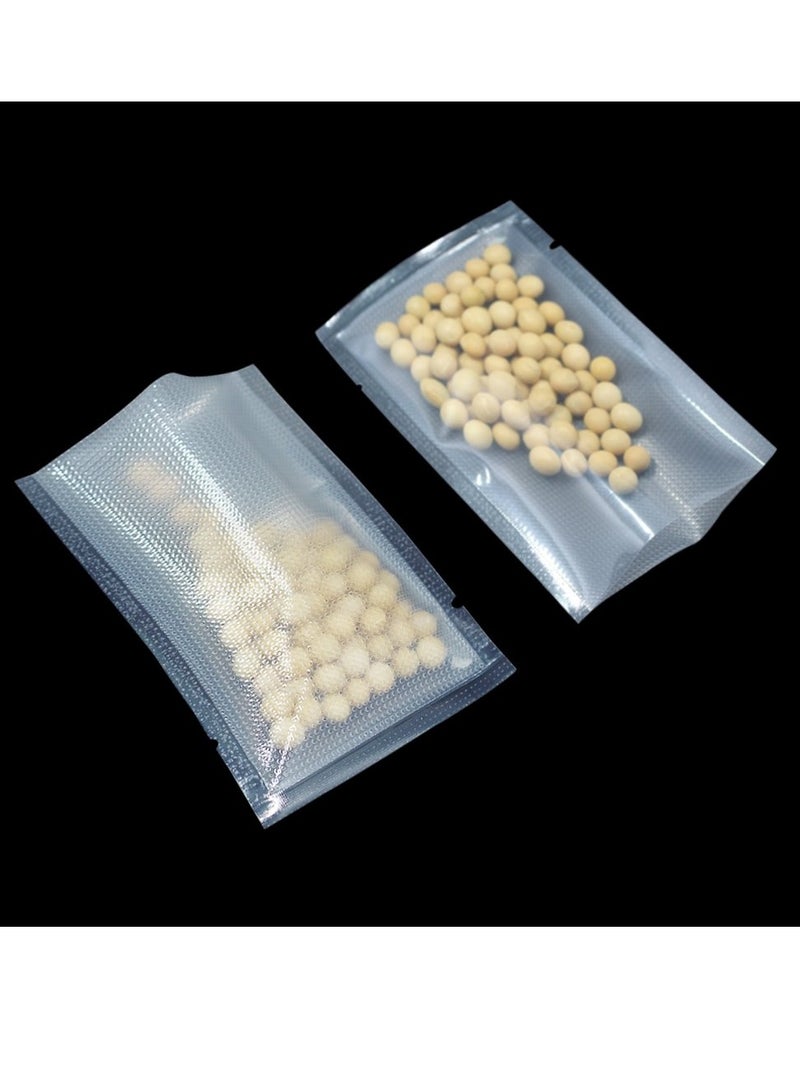 SOLARAE Vacuum Sealer Bags, Dry/Moist Sealer for Food Storage Open Top Clear Plastic Flat Pouches Bulk Food Packaging Bags with Tear Notch 100Pcs, 5.9x9.8 inch - Image 1