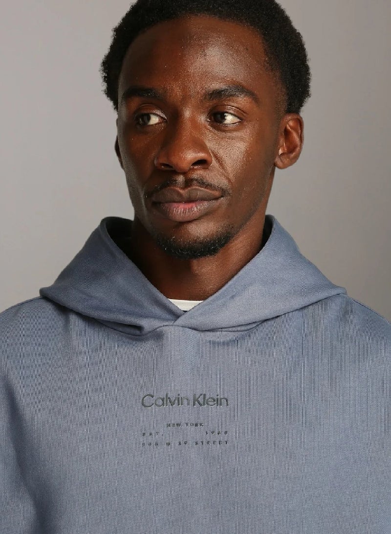 كالفن كلاين هودي بقصة مريحة مزين بشعار كلفن كلاين - Image 3