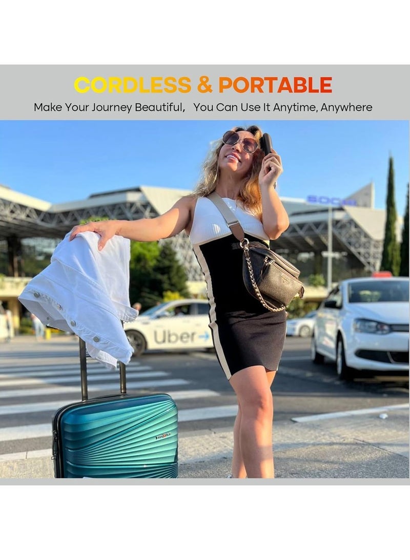 Captaintech Hair Straightener Brush Portable Straightening Brush Hot Comb Hair Straightener with Negative Ion Preferred as Gifts for Women Portable for Travel Anti-Scald - Image 5