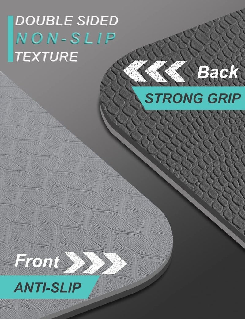 MRZZATA Yoga Mat Double-Sided Non Slip, 72'' x 32'' x 7mm - Extra Wide & Thick Yoga Mat for Women Men Kids, Professional TPE Yoga Mats for Home Workout, Yoga, Pilates and Floor Exercise, with Carrier Strap - Image 4