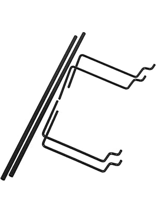 2 Pack Iron Pegboard Paper Towel Holder And Dishcloth Rack For Kitchen And Bathroom Easy Installation Multi Purpose Organization - Image 1