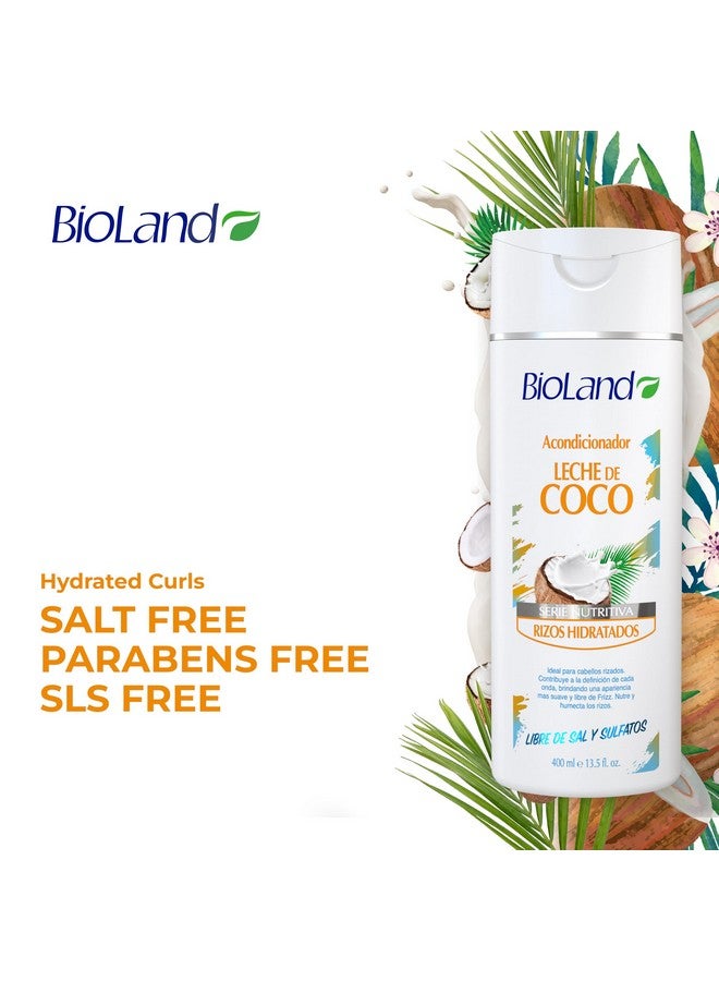 Bioland Coconut Milk Conditioner - Ultra-Nourishing Conditioner For Curly & Dry Hair - 13.53 Fl Oz (400Ml)  - Image 3