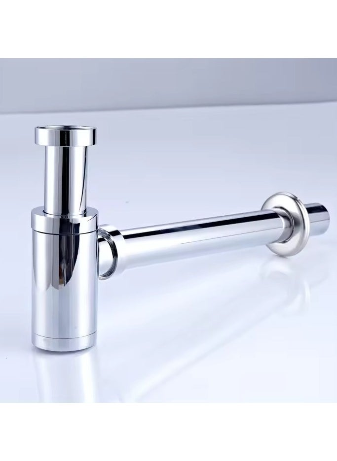 D&N - "Chrome Plated Brass Basin Bottle Trap | Siphon Drainer - Image 1