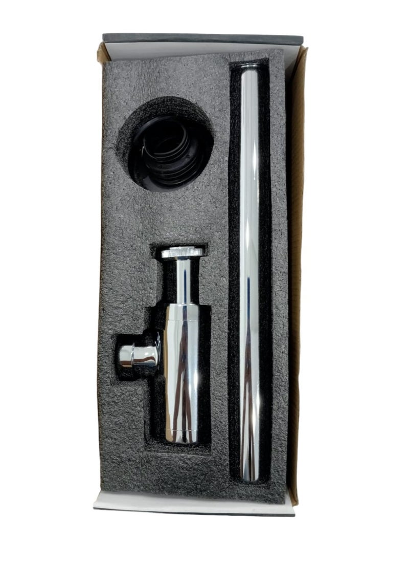 D&N - "Chrome Plated Brass Basin Bottle Trap | Siphon Drainer - Image 1