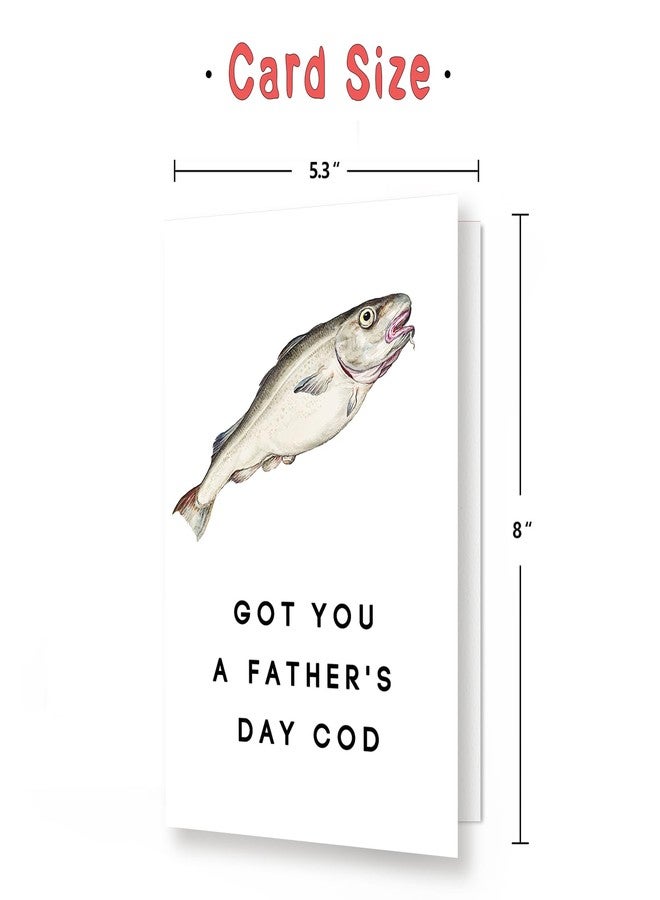 MQMRYeto Fishing Father's Day Card For Dad, Got You A Father's Day Cod, Funny Father's Day Card, Father's Day Card Pun, Fathers Day Idea Gift For Men Him - Image 2
