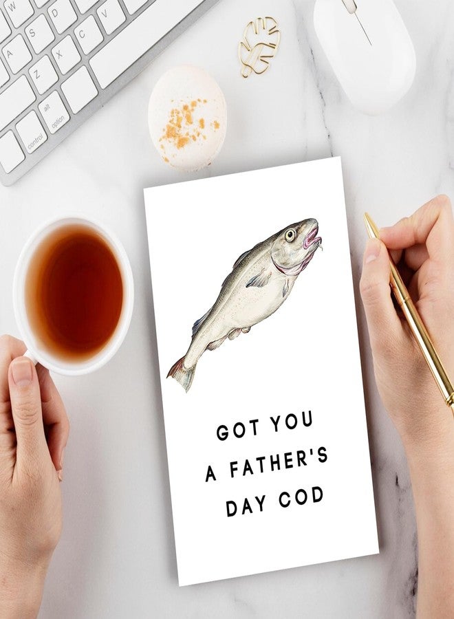 MQMRYeto Fishing Father's Day Card For Dad, Got You A Father's Day Cod, Funny Father's Day Card, Father's Day Card Pun, Fathers Day Idea Gift For Men Him - Image 3