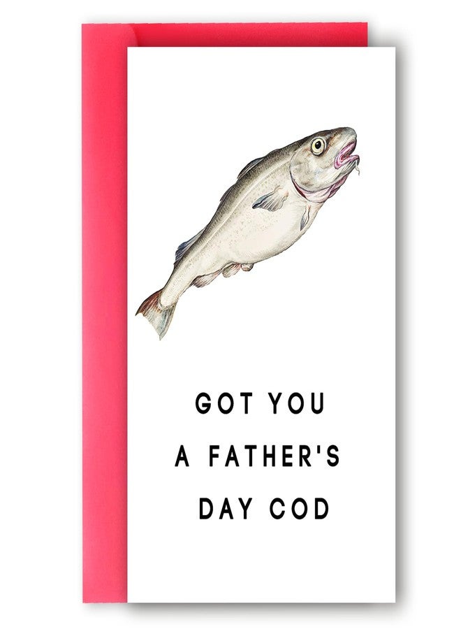 MQMRYeto Fishing Father's Day Card For Dad, Got You A Father's Day Cod, Funny Father's Day Card, Father's Day Card Pun, Fathers Day Idea Gift For Men Him - Image 1
